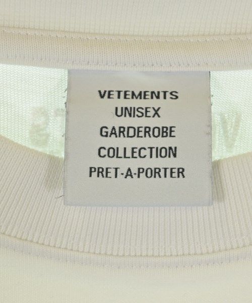 VETEMENTS（ヴェトモン）Tシャツ・カットソー 白 サイズ:S メンズ/2200727823113