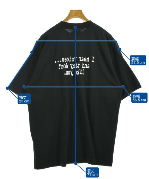 VETEMENTS（ヴェトモン）Tシャツ・カットソー 黒 サイズ:S メンズ/2200727823144