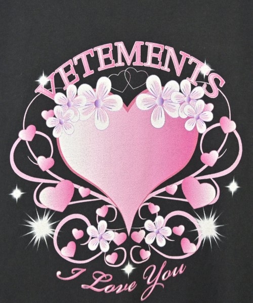 VETEMENTS（ヴェトモン）Tシャツ・カットソー 黒 サイズ:XS レディース/2200684702063