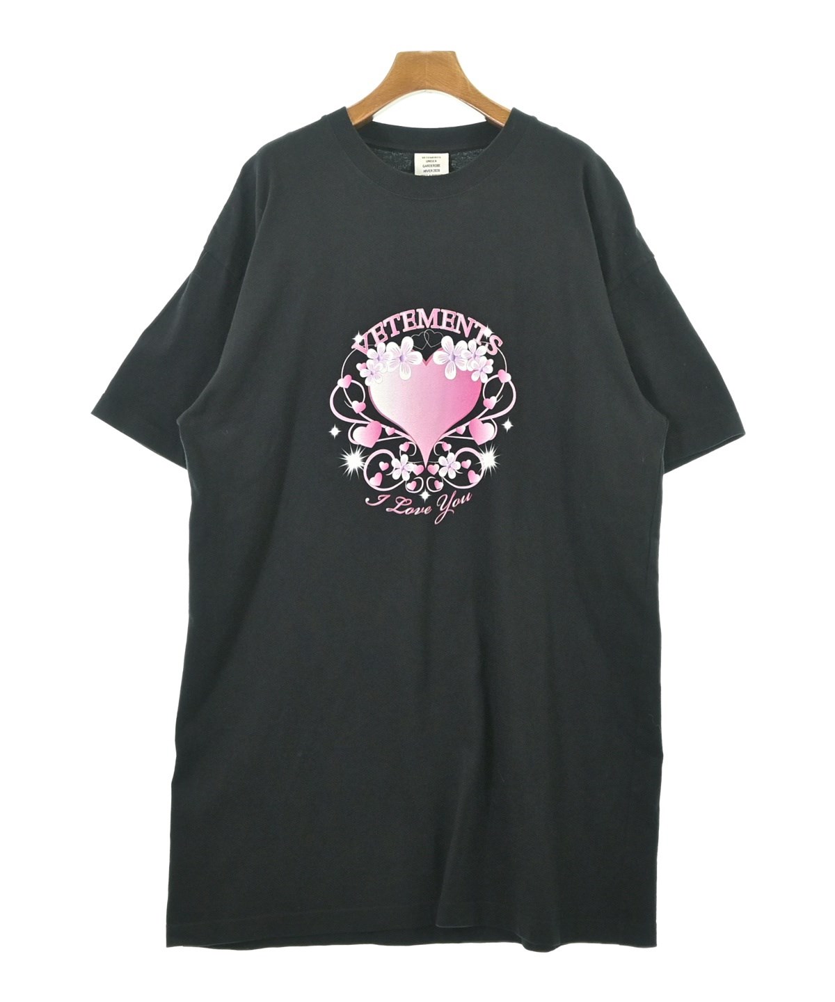 VETEMENTS（ヴェトモン）Tシャツ・カットソー 黒 サイズ:XS レディース