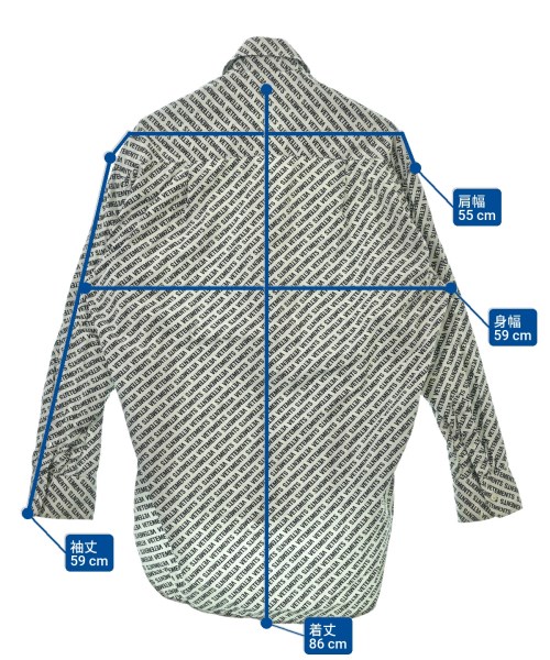 VETEMENTS（ヴェトモン）カジュアルシャツ 白 サイズ:XS メンズ/2200685162040