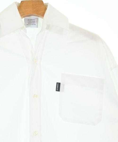 VETEMENTS（ヴェトモン）カジュアルシャツ 白 サイズ:S メンズ/2200691464213