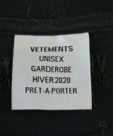 VETEMENTS（ヴェトモン）Tシャツ・カットソー 黒 サイズ:L メンズ/2200691728834