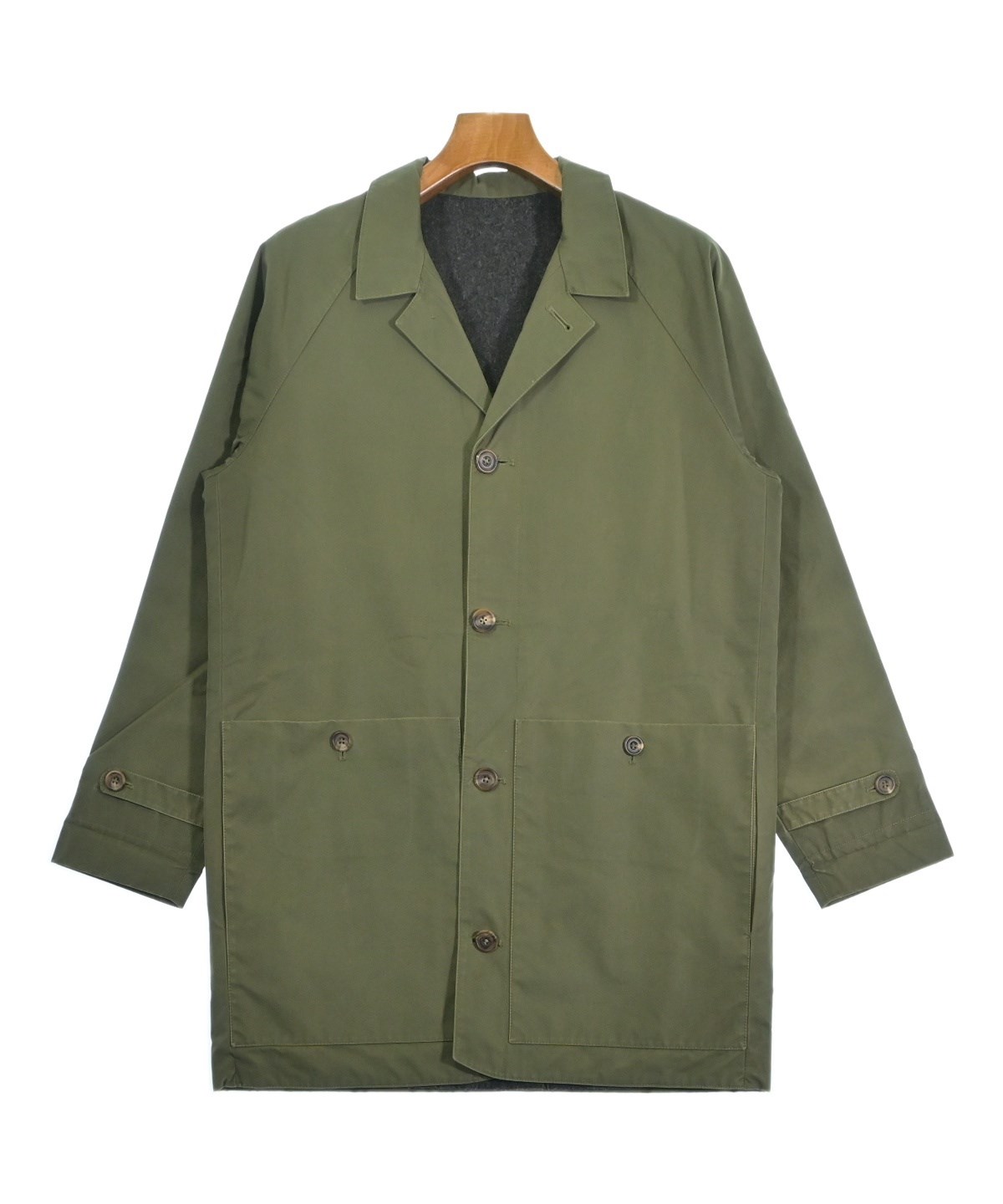 S.E.H KELLY（エスイーエイチケリー）ステンカラーコート カーキ