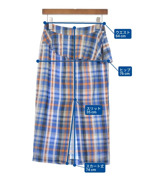 TELA（テラ）ロング・マキシ丈スカート 青 サイズ:40(M位) レディース/2200640216054