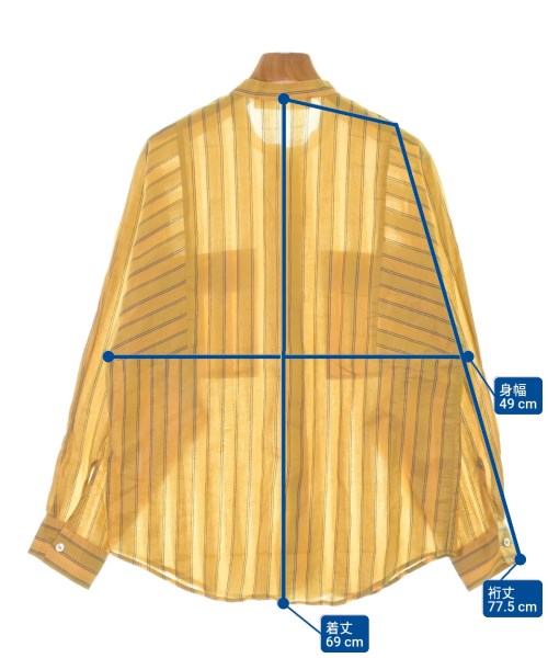 TELA（テラ）カジュアルシャツ 黄 サイズ:40(M位) レディース/2200643958036