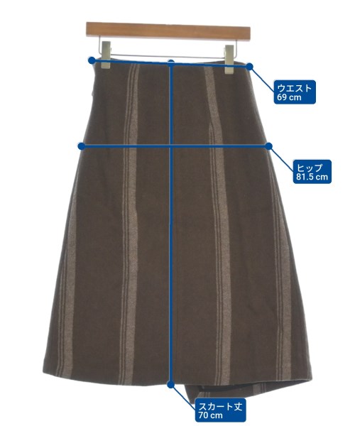 TELA（テラ）ひざ丈スカート 茶 サイズ:40(M位) レディース/2200616122013