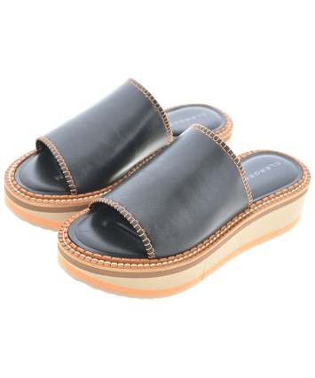 【新品未使用】CLERGERIE クレジュリー フラットサンダル 38 CLERGERIE（クレジュリー）サンダル 黒 サイズ:EU36(22.5cm位
