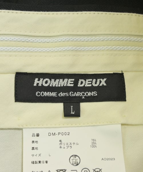 COMME des GARCONS HOMME DEUX（コムデギャルソンオムドゥ）スラックス 黒 サイズ:L メンズ/2200558050061