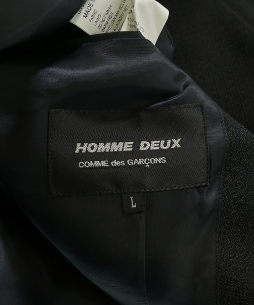 COMME des GARCONS HOMME DEUX（コムデギャルソンオムドゥ）カジュアルジャケット 黒 サイズ:L メンズ/2200558050078