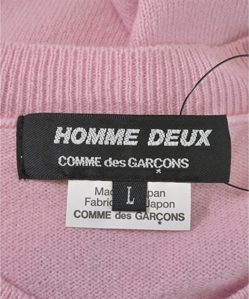 COMME des GARCONS HOMME DEUX（コムデギャルソンオムドゥ）ニット・セーター ピンク サイズ:L メンズ/2200560016093