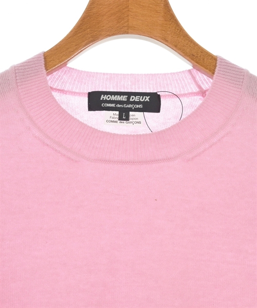 COMME des GARCONS HOMME DEUX（コムデギャルソンオムドゥ）ニット・セーター ピンク サイズ:L メンズ/2200560016093