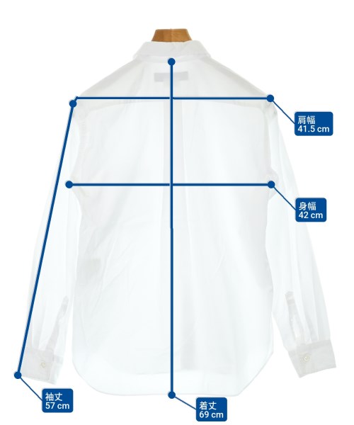 COMME des GARCONS HOMME DEUX（コムデギャルソンオムドゥ）カジュアルシャツ 白 サイズ:XS メンズ/2200636355019