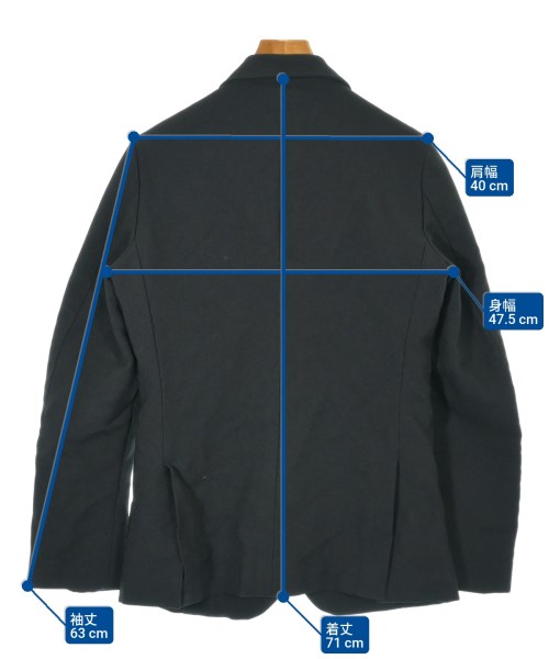 COMME des GARCONS HOMME DEUX（コムデギャルソンオムドゥ）カジュアルジャケット 黒 サイズ:XS メンズ/2200636442108