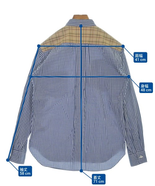 COMME des GARCONS HOMME DEUX（コムデギャルソンオムドゥ）カジュアルシャツ 青 サイズ:XS メンズ/2200621406153