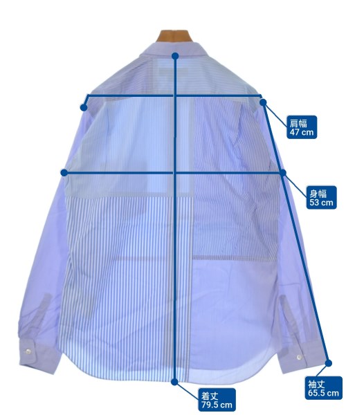 COMME des GARCONS HOMME DEUX（コムデギャルソンオムドゥ）カジュアルシャツ 青 サイズ:L メンズ/2200640550035