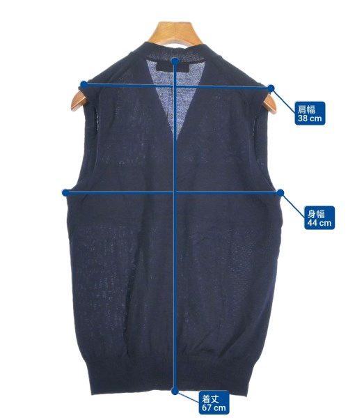 COMME des GARCONS HOMME DEUX（コムデギャルソンオムドゥ）ベスト 紺 サイズ:-(XS位) メンズ/2200638262322