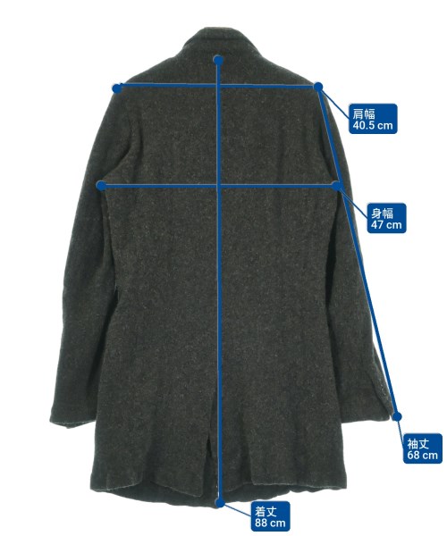 COMME des GARCONS HOMME DEUX（コムデギャルソンオムドゥ）チェスターコート グレー サイズ:S メンズ/2200638262469