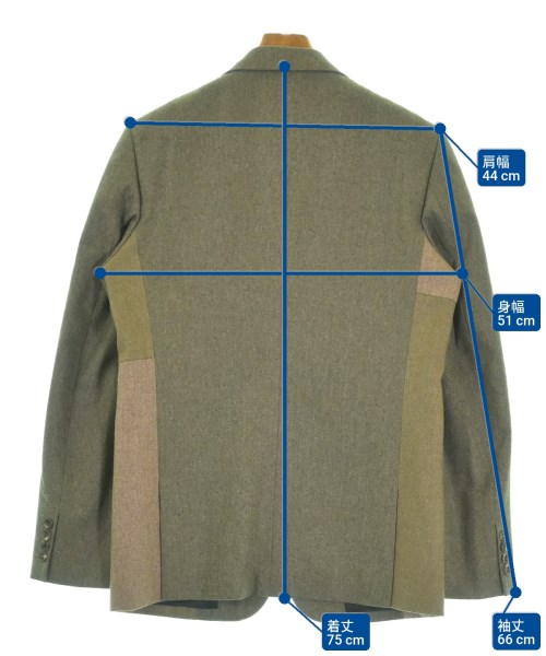 COMME des GARCONS HOMME DEUX（コムデギャルソンオムドゥ）カジュアルジャケット カーキ サイズ:M メンズ/2200640752019