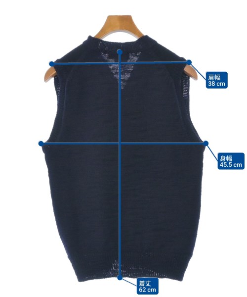 COMME des GARCONS HOMME DEUX（コムデギャルソンオムドゥ）ベスト 紺 サイズ:S メンズ/2200622189031
