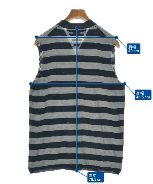 COMME des GARCONS HOMME DEUX（コムデギャルソンオムドゥ）ベスト グレー サイズ:L メンズ/2200641739040