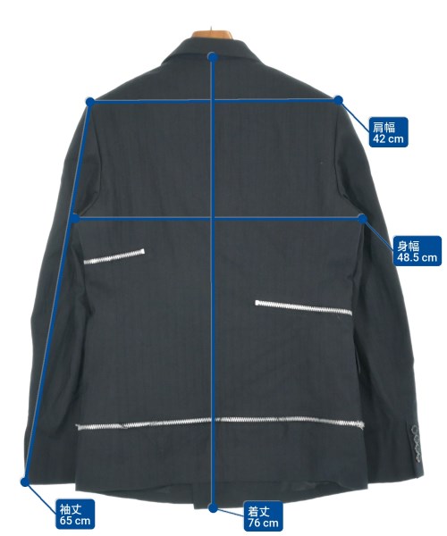 COMME des GARCONS HOMME DEUX（コムデギャルソンオムドゥ）テーラードジャケット 黒 サイズ:S メンズ/2200631308126