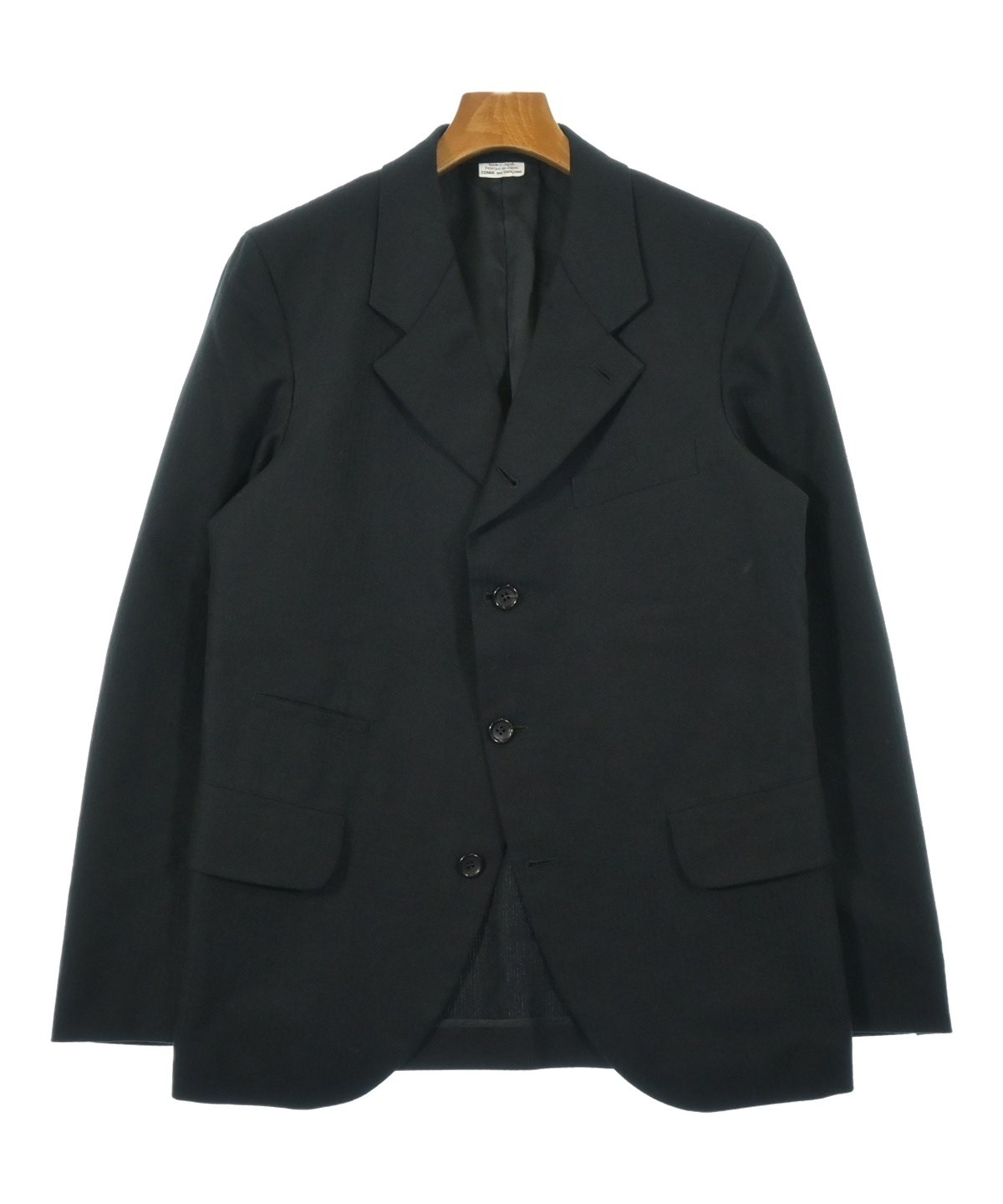 【コムデギャルソンオム】テーラードジャケット　AD2019 黒　XS ドッキング COMME des GARCONS HOMME DEUX (コムデギャルソン オムドゥ