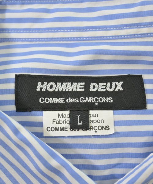 COMME des GARCONS HOMME DEUX（コムデギャルソンオムドゥ）カジュアルシャツ 青 サイズ:L メンズ/2200621971040