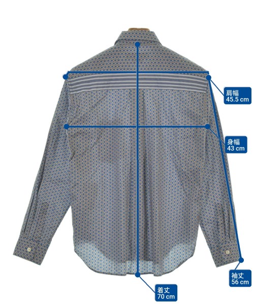 COMME des GARCONS HOMME DEUX（コムデギャルソンオムドゥ）カジュアルシャツ 青 サイズ:XS メンズ/2200623811092