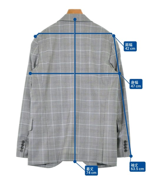 COMME des GARCONS HOMME DEUX（コムデギャルソンオムドゥ）テーラードジャケット グレー サイズ:S メンズ/2200624070023