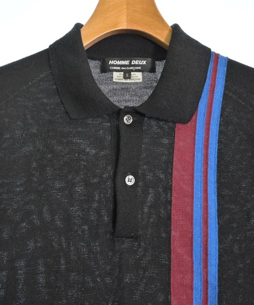 COMME des GARCONS HOMME DEUX（コムデギャルソンオムドゥ）ポロシャツ 黒 サイズ:S メンズ/2200624219026