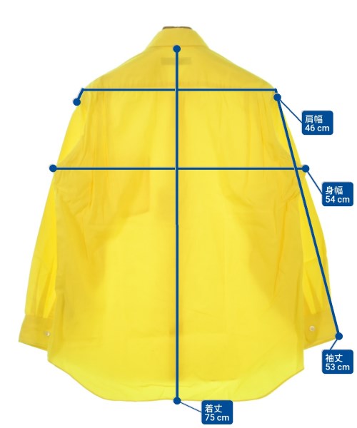 COMME des GARCONS HOMME DEUX（コムデギャルソンオムドゥ）カジュアルシャツ 黄 サイズ:S メンズ/2200624315025