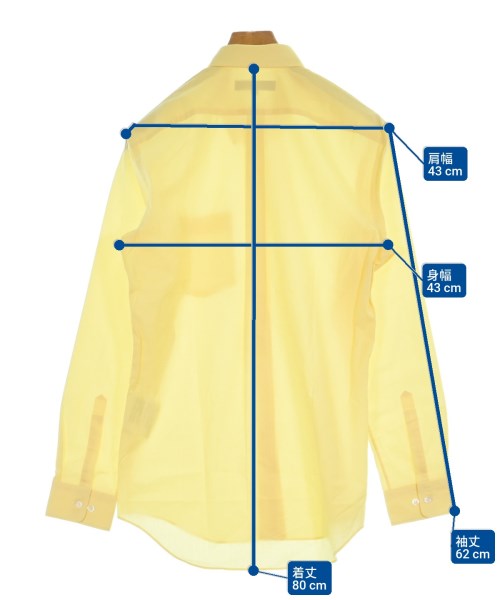 COMME des GARCONS HOMME DEUX（コムデギャルソンオムドゥ）カジュアルシャツ 黄 サイズ:M メンズ/2200626133122