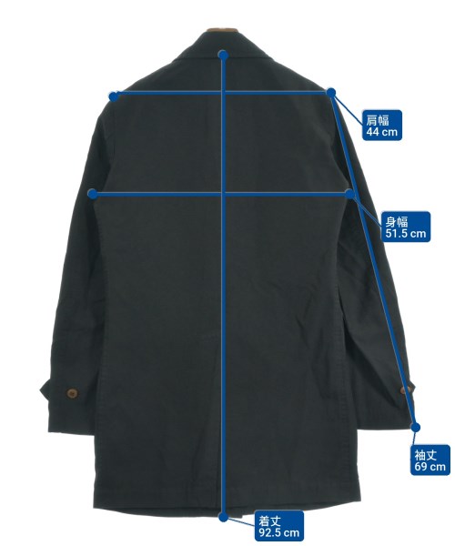 COMME des GARCONS HOMME DEUX（コムデギャルソンオムドゥ）ステンカラーコート 黒 サイズ:M メンズ/2200627787027