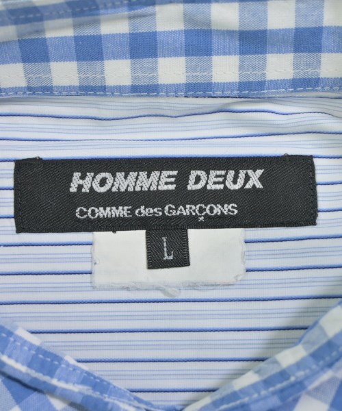 COMME des GARCONS HOMME DEUX（コムデギャルソンオムドゥ）カジュアルシャツ 青 サイズ:L メンズ/2200630418031