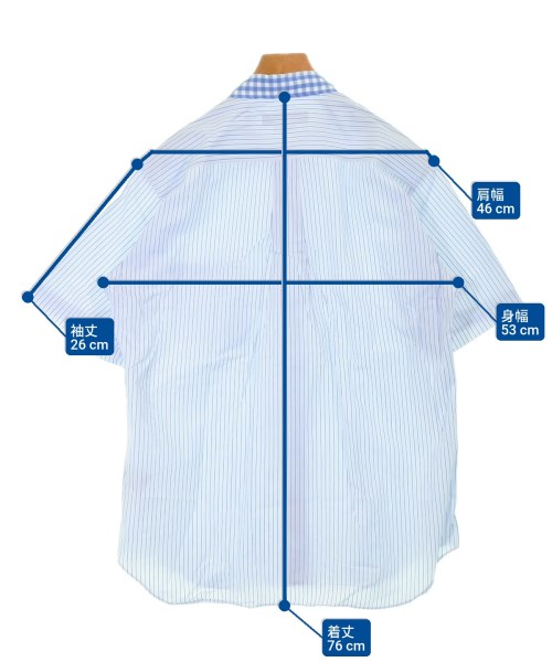 COMME des GARCONS HOMME DEUX（コムデギャルソンオムドゥ）カジュアルシャツ 青 サイズ:L メンズ/2200630418031