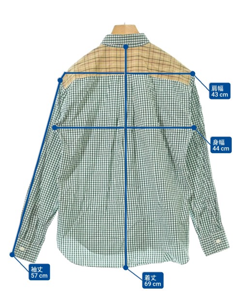 COMME des GARCONS HOMME DEUX（コムデギャルソンオムドゥ）カジュアルシャツ 緑 サイズ:S メンズ/2200619132217