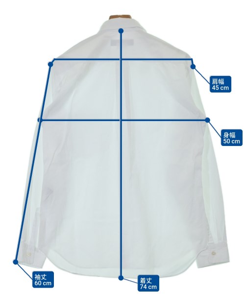 COMME des GARCONS HOMME DEUX（コムデギャルソンオムドゥ）カジュアルシャツ 白 サイズ:M メンズ/2200610455025