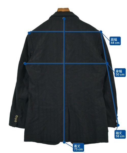 COMME des GARCONS HOMME DEUX（コムデギャルソンオムドゥ）ジャケット 黒 サイズ:M メンズ/2200610479038