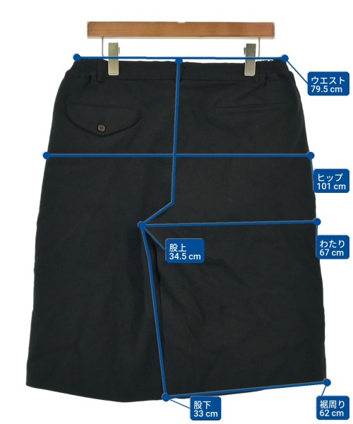 COMME des GARCONS HOMME DEUX（コムデギャルソンオムドゥ）ショートパンツ 黒 サイズ:L メンズ/2200610578021