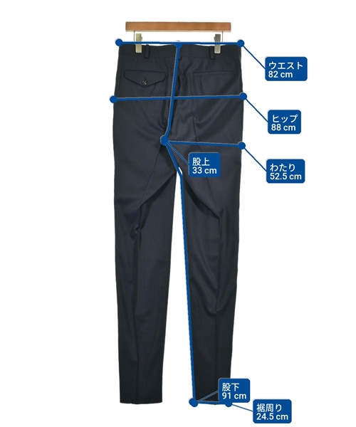 COMME des GARCONS HOMME DEUX（コムデギャルソンオムドゥ）スラックス 紺 サイズ:M メンズ/2200613183024