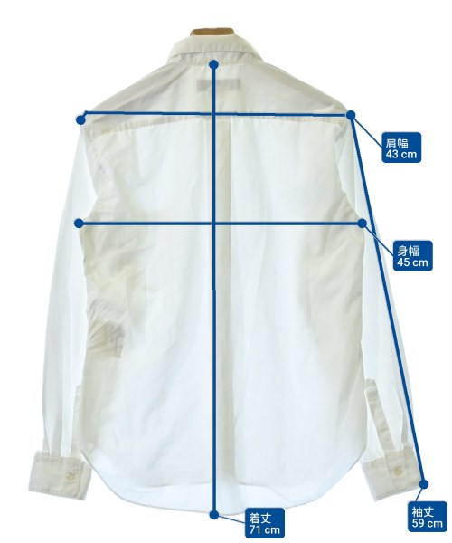 COMME des GARCONS HOMME DEUX（コムデギャルソンオムドゥ）カジュアルシャツ 白 サイズ:XS メンズ/2200620068017