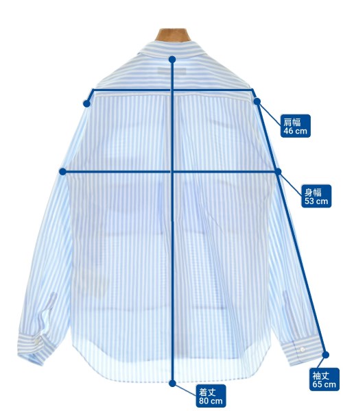 COMME des GARCONS HOMME DEUX（コムデギャルソンオムドゥ）カジュアルシャツ 青 サイズ:L メンズ/2200620216043