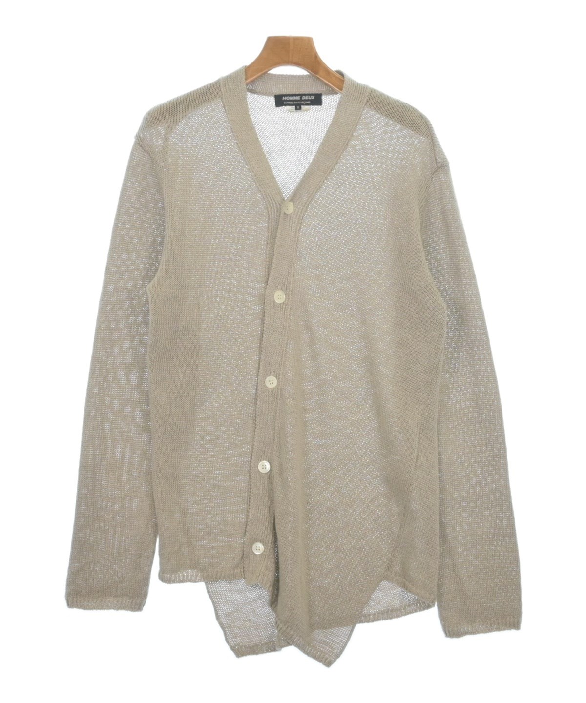 【美品】COMME des GARÇON HOMME ベージュ ニット M COMME des GARCONS HOMME DEUX（コムデギャルソンオムドゥ