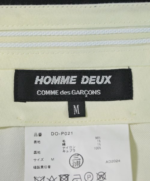 COMME des GARCONS HOMME DEUX（コムデギャルソンオムドゥ）スラックス 黒 サイズ:M メンズ/2200601505036