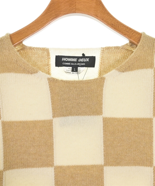 COMME des GARCONS HOMME DEUX（コムデギャルソンオムドゥ）ニット・セーター 白 サイズ:L メンズ/2200561702063
