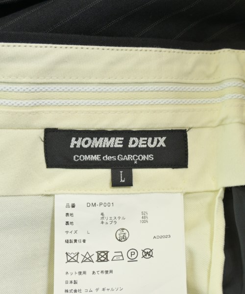 COMME des GARCONS HOMME DEUX（コムデギャルソンオムドゥ）スラックス 黒 サイズ:L メンズ/2200569997065