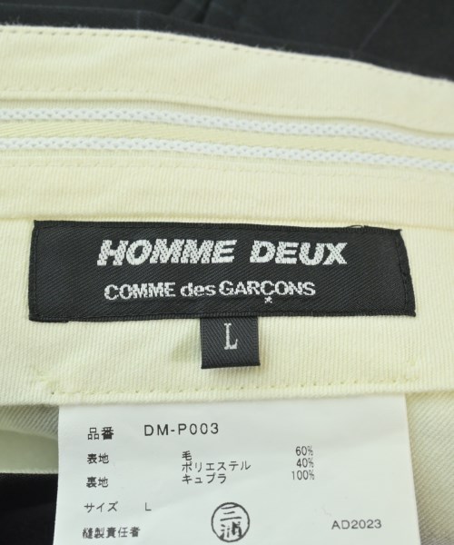 COMME des GARCONS HOMME DEUX（コムデギャルソンオムドゥ）スラックス 黒 サイズ:L メンズ/2200569997072