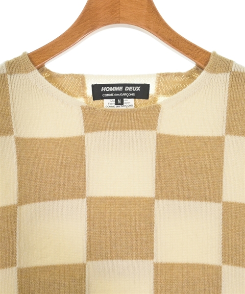 COMME des GARCONS HOMME DEUX（コムデギャルソンオムドゥ）ニット・セーター 白 サイズ:M メンズ/2200569997157