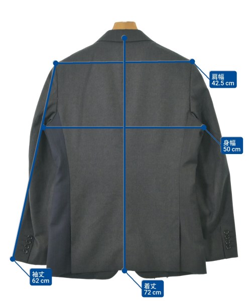 COMME des GARCONS HOMME DEUX（コムデギャルソンオムドゥ）テーラードジャケット グレー サイズ:S メンズ/2200672762017